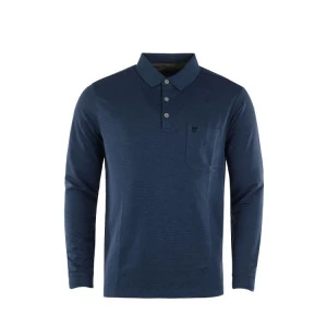 Hajo Polo Lange Mouwen Stip | Indigo