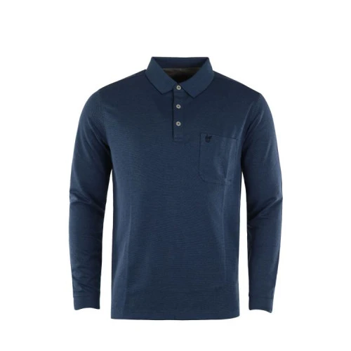 Hajo Polo Lange Mouwen Stip | Indigo