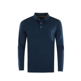 Hajo Polo Lange Mouw Soft | Navy Streep