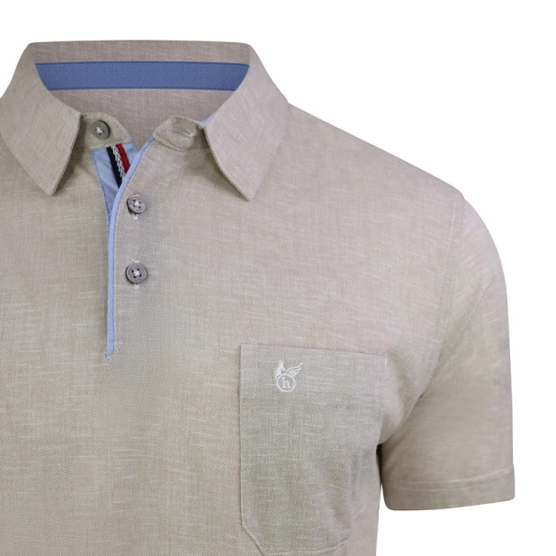 Hajo Polo Korte Mouw Stay Fresh | Beige | www.pietkoopmans.nl