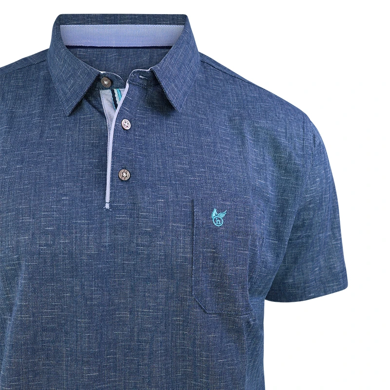 Hajo Polo Korte Mouw Stay Fresh | Blauw | www.pietkoopmans.nl