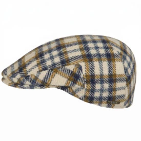 Hatland Acto Flatcap | Blauw Oker Geruit