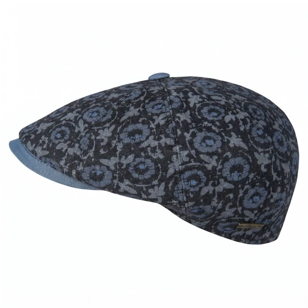 Hatland Boyes Flatcap | Blauw Print | www.pietkoopmans.nl