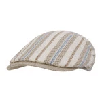 Hatland Camil Flatcap | Camel Gestreept | www.pietkoopmans.nl