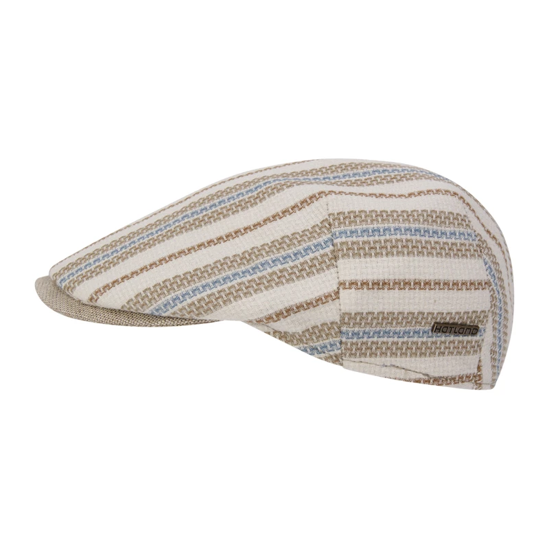 Hatland Camil Flatcap | Camel Gestreept | www.pietkoopmans.nl