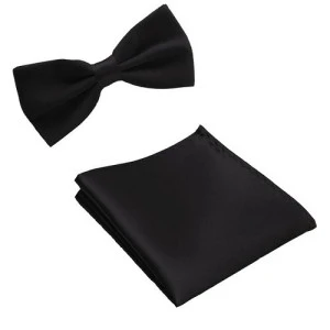 Vlinderstrik Met Pochette | Zwart