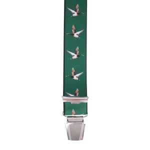 Bretels 4 Sterke Clips | Groen Met Eenden
