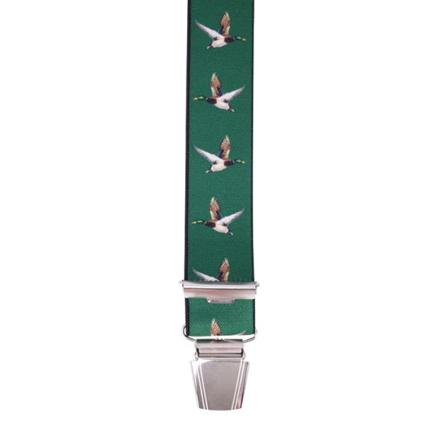 Bretels 4 Sterke Clips | Groen Met Eenden | www.pietkoopmans.nl