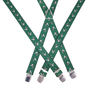 Bretels 4 Sterke Clips | Groen Met Eenden