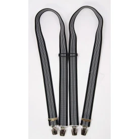 Bretels Clips | Zwart Gestreept