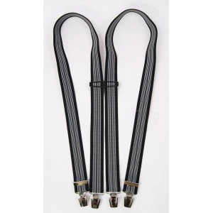 Bretels Clips | Zwart Gestreept