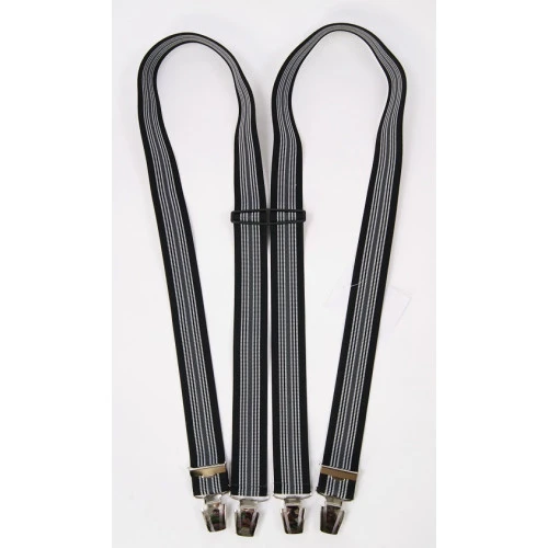 Bretels Clips | Zwart Gestreept | www.pietkoopmans.nl