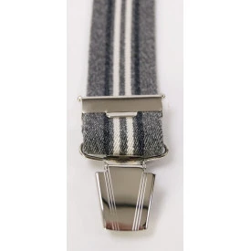 Bretels Clips | Jeans Grijs Gestreept