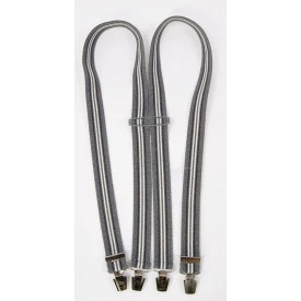 Bretels Clips | Jeans Grijs Gestreept