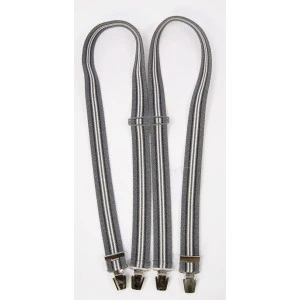 Bretels Clips | Jeans Grijs Gestreept