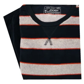 Jockey Badstof Pyjama | Marine Rood Gestreept