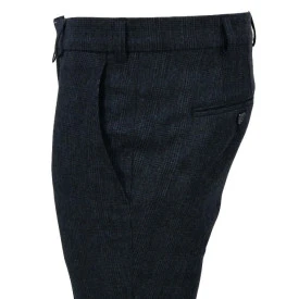 M.E.N.S. Pantalon Wol | Blauw Geruite Broek