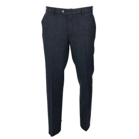 M.E.N.S. Pantalon Wol | Blauw Geruite Broek
