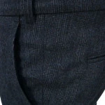 M.E.N.S. Pantalon Wol | Blauw Geruite Broek