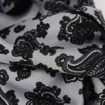 Foulard Shawl | Lichtgrijs Zwart Print | www.pietkoopmans.nl