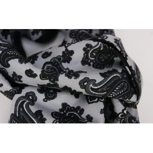 Foulard Shawl | Lichtgrijs Zwart Print