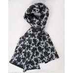 Foulard Shawl | Lichtgrijs Zwart Print | www.pietkoopmans.nl