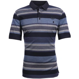 Monte Carlo Polo Korte Mouwen | Gestreept Blauw