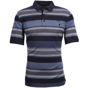 Monte Carlo Polo Korte Mouwen | Gestreept Blauw