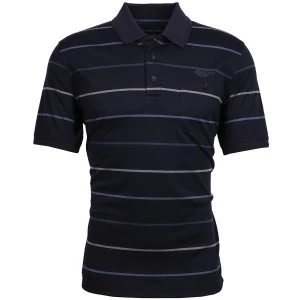 Monte Carlo Polo Korte Mouwen | Gestreept Marine