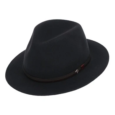 Panizza Fedora Wolvilt Hoed | Antraciet | www.pietkoopmans.nl