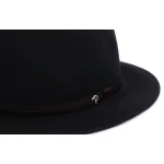 Panizza Fedora Wolvilt Hoed | Zwart | www.pietkoopmans.nl