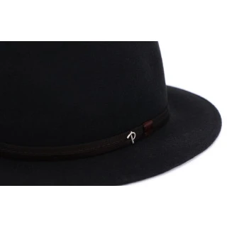 Panizza Fedora Wolvilt Hoed | Zwart | www.pietkoopmans.nl