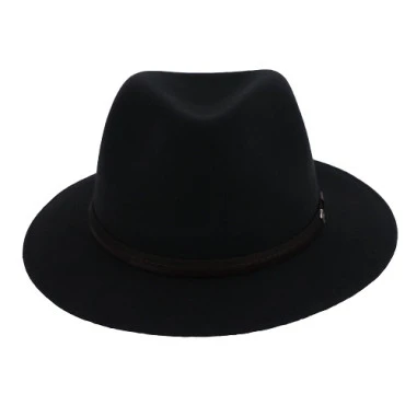 Panizza Fedora Wolvilt Hoed | Zwart | www.pietkoopmans.nl