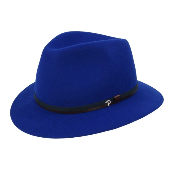 Panizza Fedora Wolvilt Hoed | Kobalt | www.pietkoopmans.nl