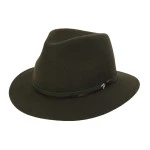 Panizza Fedora Wolvilt Hoed | Groen | www.pietkoopmans.nl