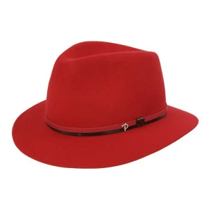 Panizza Fedora Wolvilt Hoed | Licht Rood