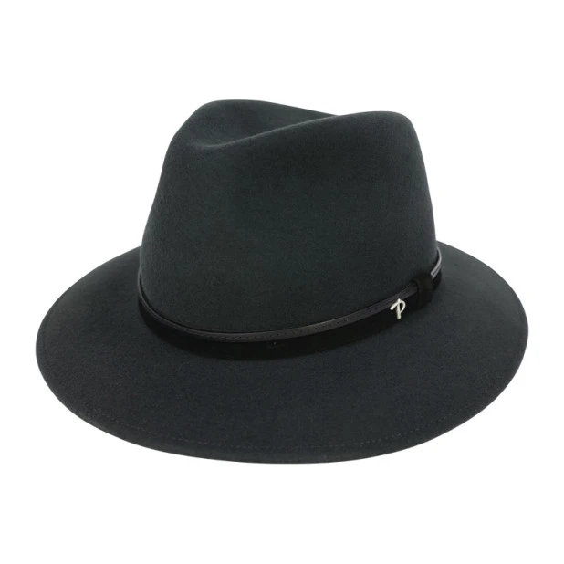 Panizza Fedora Wolvilt Hoed | Donkergrijs | www.pietkoopmans.nl