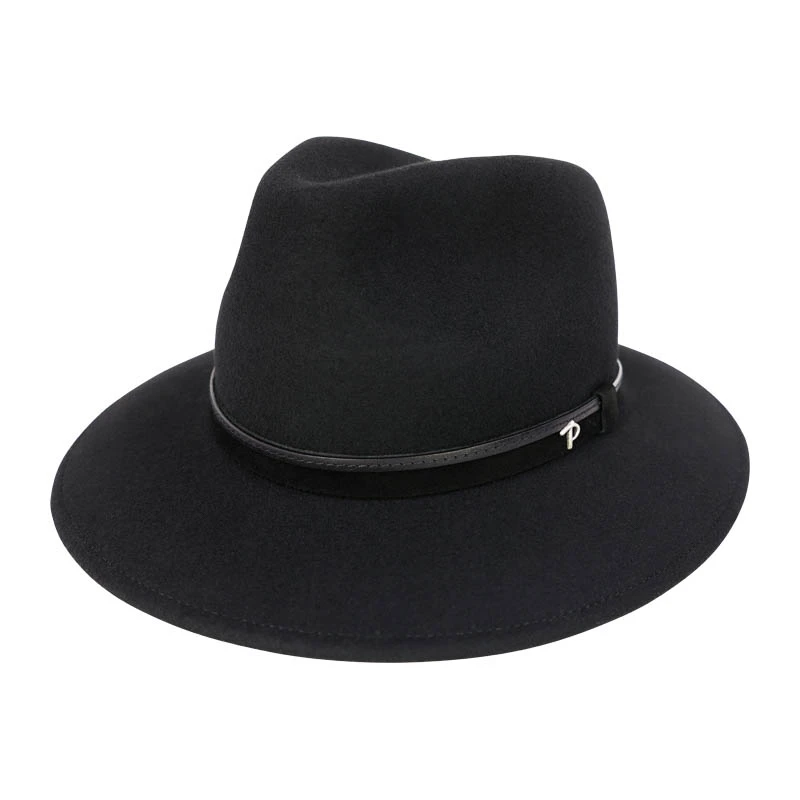 Panizza Fedora Wolvilt Hoed | Black | www.pietkoopmans.nl