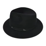 Panizza Fedora Felt Hoed | Amiata Zwart | www.pietkoopmans.nl