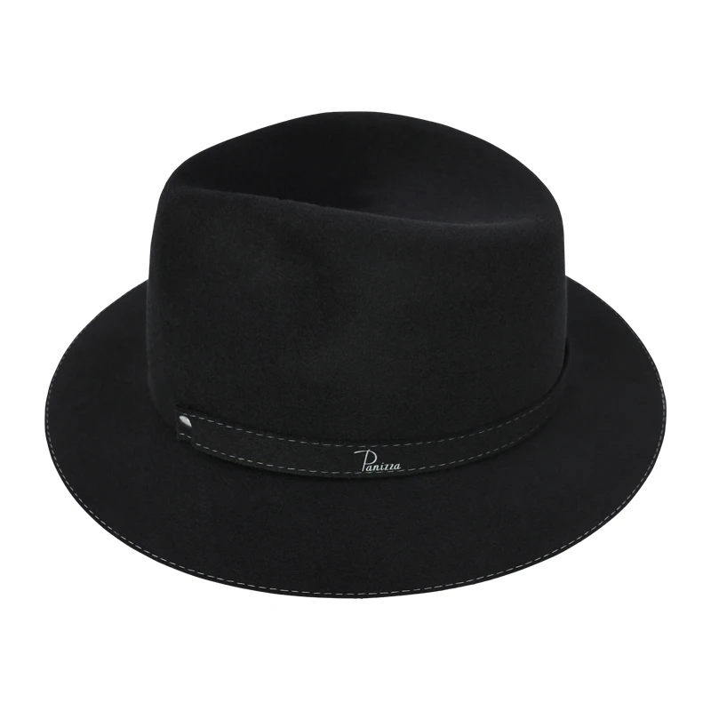 Panizza Fedora Felt Hoed | Amiata Zwart | www.pietkoopmans.nl