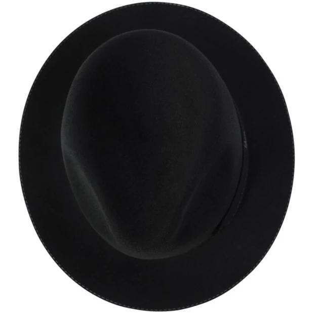 Panizza Fedora Felt Hoed | Amiata Zwart | www.pietkoopmans.nl