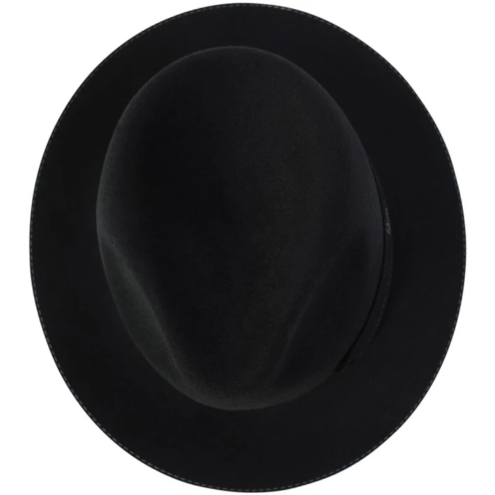 Panizza Fedora Felt Hoed | Amiata Zwart | www.pietkoopmans.nl