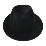 Panizza Fedora Felt Hoed | Amiata Zwart | www.pietkoopmans.nl