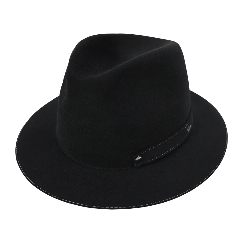 Panizza Fedora Felt Hoed | Amiata Zwart | www.pietkoopmans.nl