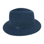 Panizza Luxe Fedora Wolvilt Hoed | Indigo | www.pietkoopmans.nl