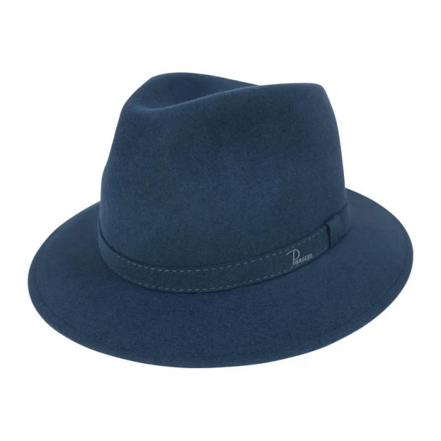 Panizza Luxe Fedora Wolvilt Hoed | Indigo | www.pietkoopmans.nl