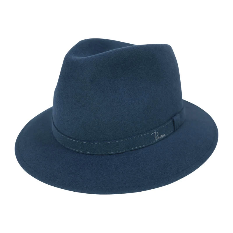 Panizza Luxe Fedora Wolvilt Hoed | Indigo | www.pietkoopmans.nl
