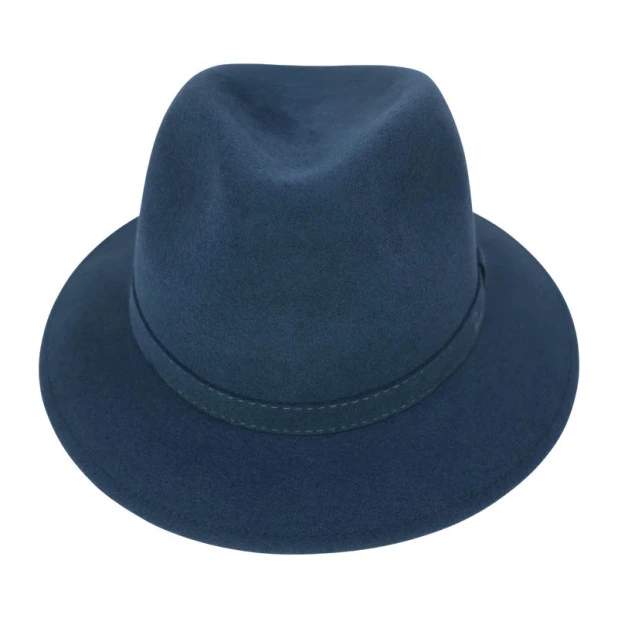 Panizza Luxe Fedora Wolvilt Hoed | Indigo | www.pietkoopmans.nl