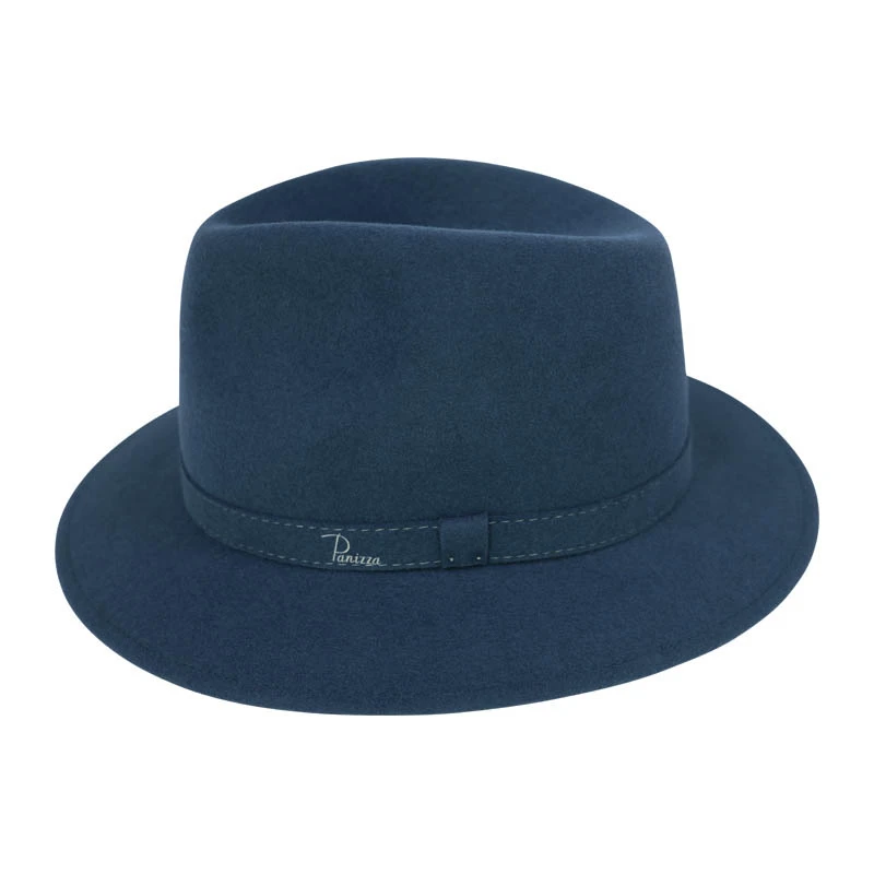 Panizza Luxe Fedora Wolvilt Hoed | Indigo | www.pietkoopmans.nl
