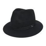 Panizza Luxe Fedora Wolvilt Hoed | Noir | www.pietkoopmans.nl